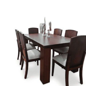 comedor de 6 puestos madera flor morado